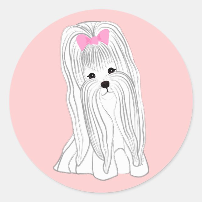 maltesisch runder aufkleber (Vorderseite)