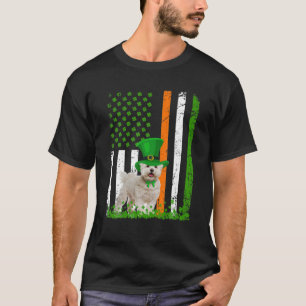 Maltesisch Saint Patrick's Day Hunde Lover America T-Shirt