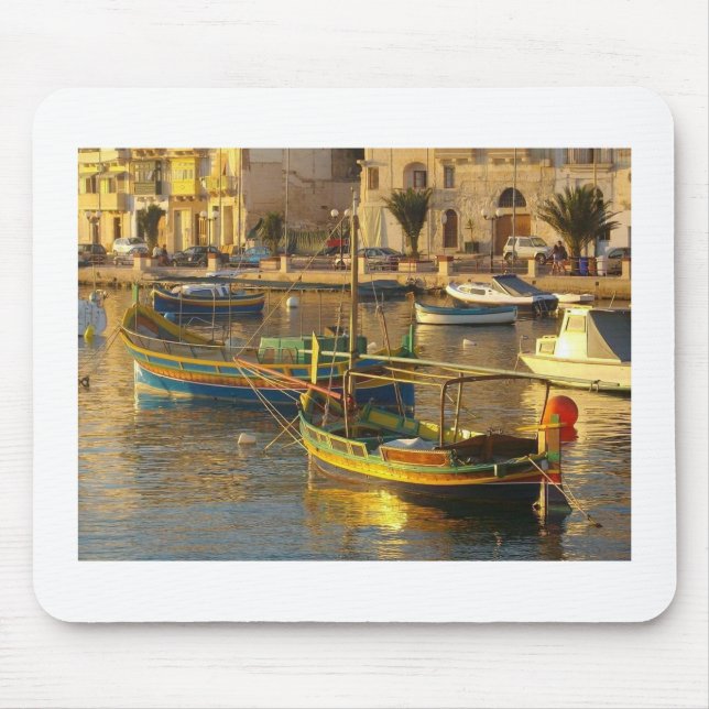 Maltesische Boote Mousepad (Vorne)