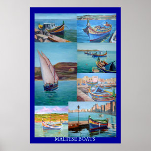 maltesische Boote Poster