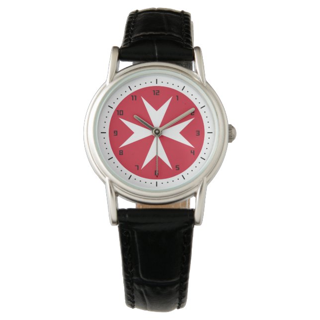 Maltesische Cross Watch Armbanduhr (Vorderseite)