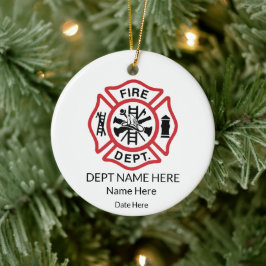 Maltesische Feuerwehr Keramik Ornament