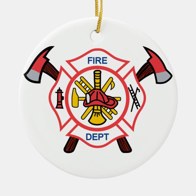 Maltesische Feuerwehr Keramik Ornament (Vorne)
