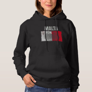 Maltesische Flagge, beschädigt, Grafik für Männer Hoodie