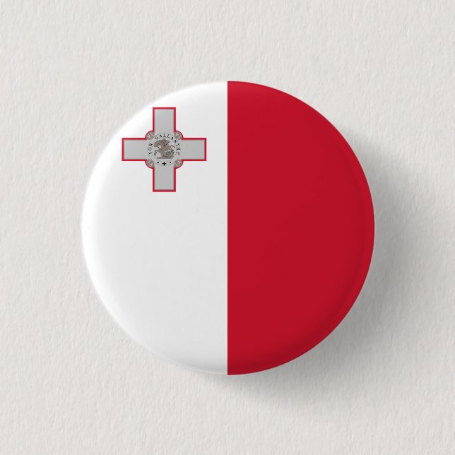 maltesische Flagge Button (Vorderseite)