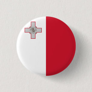 maltesische Flagge Button