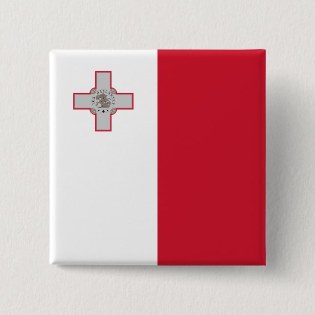 maltesische Flagge Button (Vorderseite)