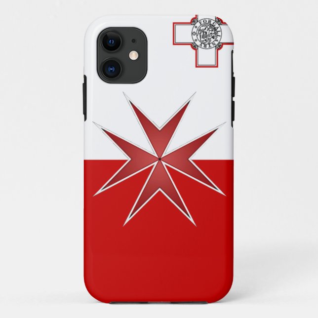 Maltesische Flagge Case-Mate iPhone Hülle (Rückseite)