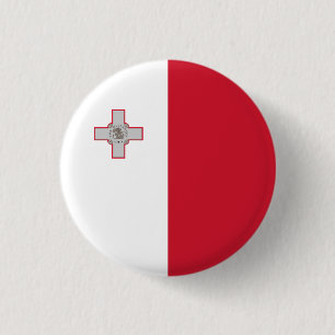 maltesische Flagge, Flagge Maltas Button