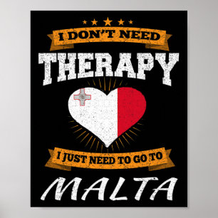 Maltesische Flagge I Lustiges Malta Urlaub Geschen Poster