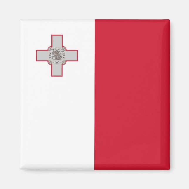 maltesische Flagge Magnet (Vorne)