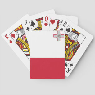 (Maltesische) Flagge Maltas Spielkarten