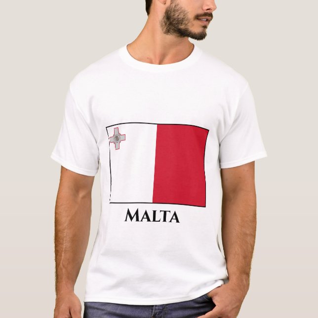 maltesische Flagge T-Shirt (Vorderseite)