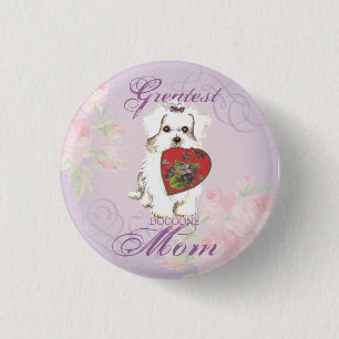 Maltesische Herz-Mama Button