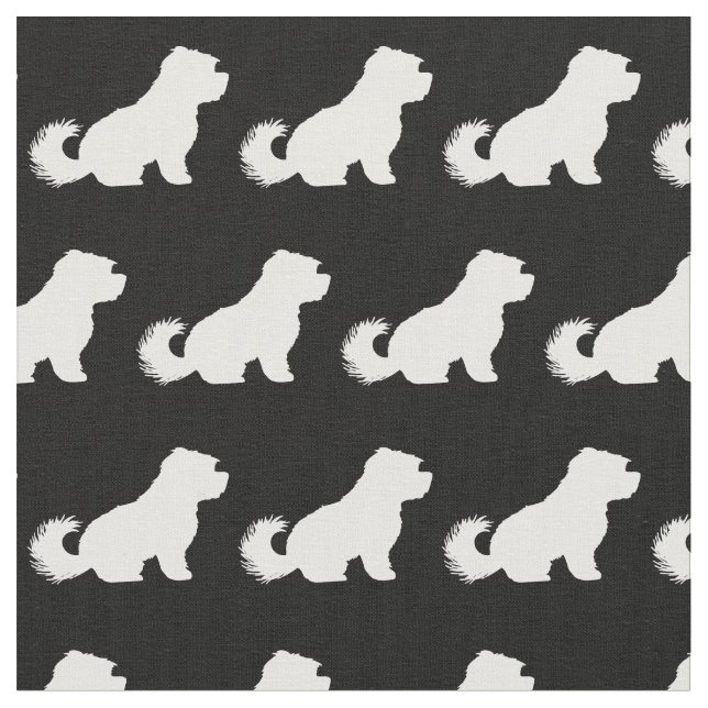 Maltesische Hunde-Silhouette Stoff (Nahaufnahme)