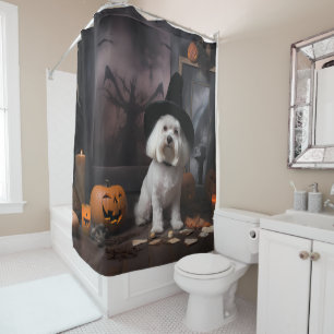 Maltesische Kürbisse Halloween Gruselig Duschvorhang