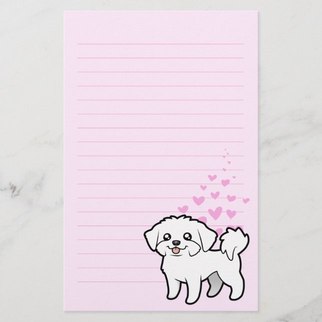 Maltesische Liebe (Welpe geschnitten) Briefpapier (Vorderseite)
