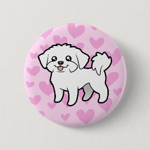 Maltesische Liebe (Welpenschnitt) Button