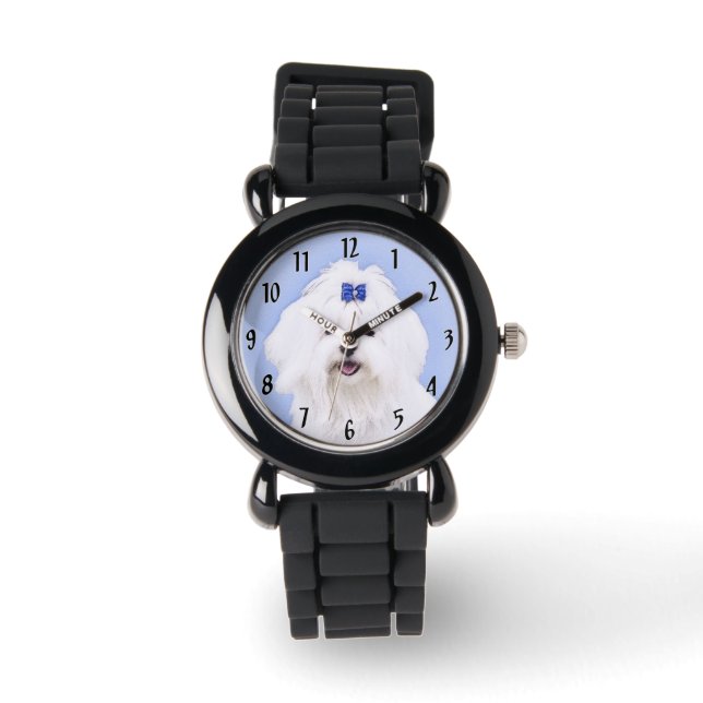 Maltesische Malerei - Niedliche Originalkunst des  Armbanduhr (Vorderseite)