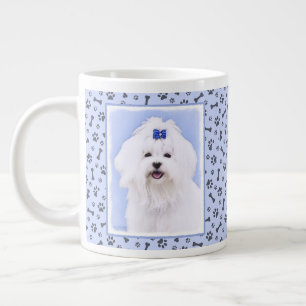 Maltesische Malerei - Niedliche Originalkunst des  Jumbo-Tasse