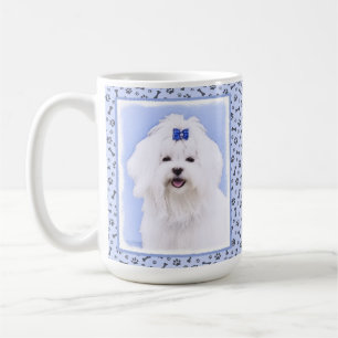 Maltesische Malerei - Niedliche Originalkunst des Kaffeetasse