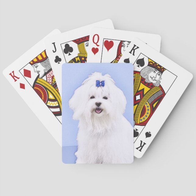 Maltesische Malerei - Niedliche Originalkunst des  Spielkarten (Rückseite)