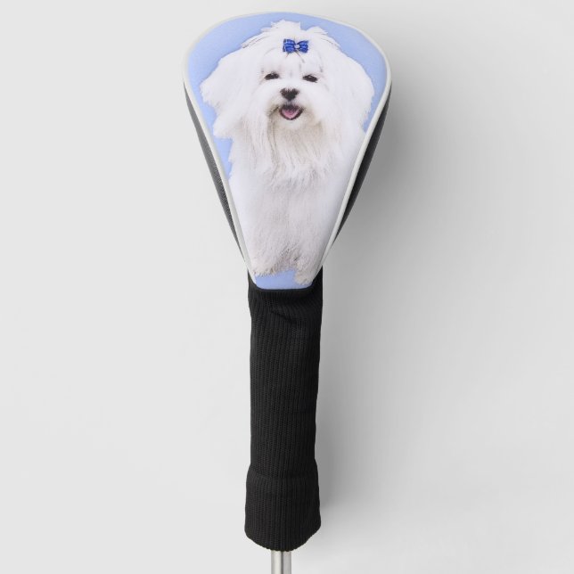 Maltesische Malerei - niedliche ursprüngliche Golf Headcover (Vorderseite)