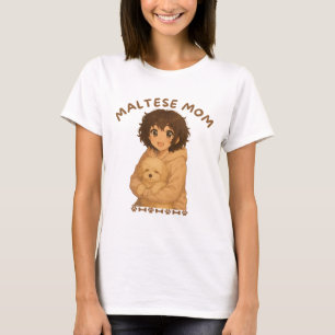 Maltesische Mama Anime Style T-Shirt