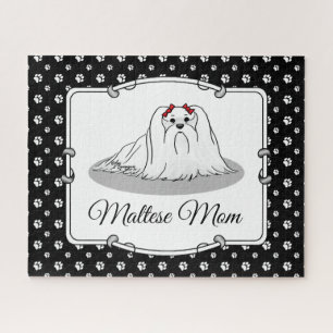 Maltesische Mama - Niedlicher Mama-Cartoon für Hun