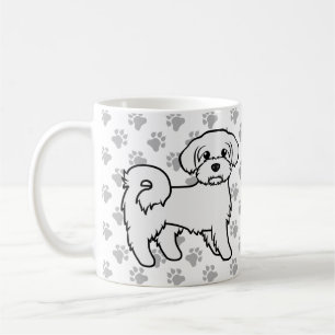 Maltesische Niedliche Cartoon Dog Illustration Kaffeetasse