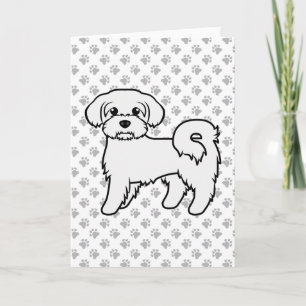 Maltesische Niedliche Cartoon Dog Illustration Karte