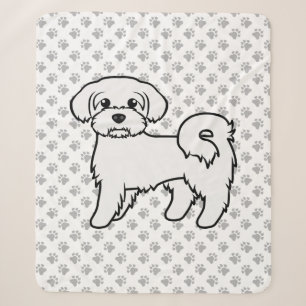 Maltesische Niedliche Cartoon Dog Illustration Sherpadecke