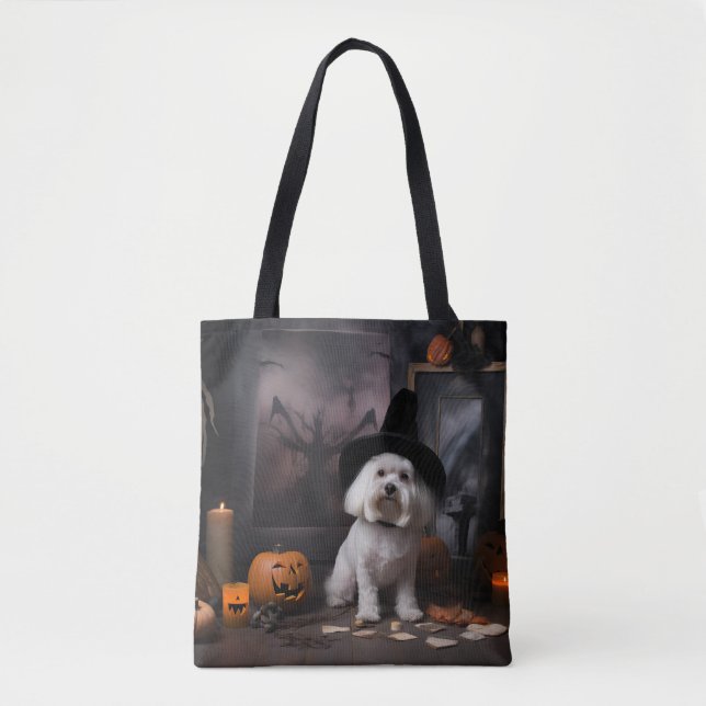 Maltesische Pumpkins Halloween Beängstigend Tasche (Vorderseite)
