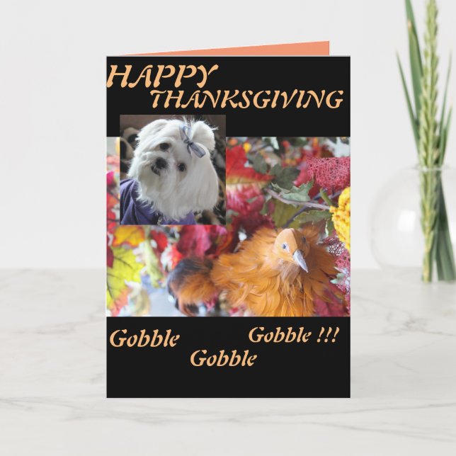 Maltesische Saisons Blätter Design Feiertagskarte (Vorderseite)