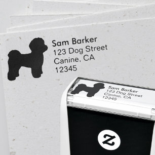 Maltesische Silhouette der Hunde Permastempel
