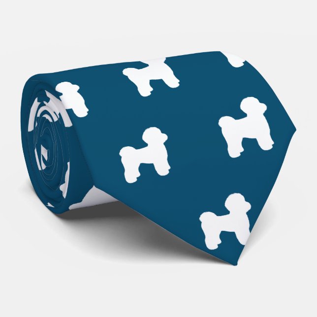 Maltesische Silhouetten Muster Ozean Blau Krawatte (Gerollt)