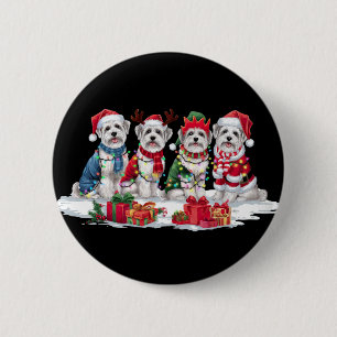 Maltesische Weihnachtsmannmütze gegen elf Weihnach Button