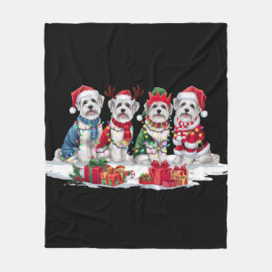 Maltesische Weihnachtsmannmütze gegen elf Weihnach Fleecedecke