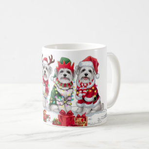 Maltesische Weihnachtsmannmütze gegen elf Weihnach Kaffeetasse