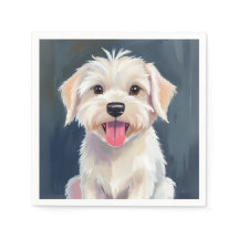 Maltesische Welpe White Dog Malerei