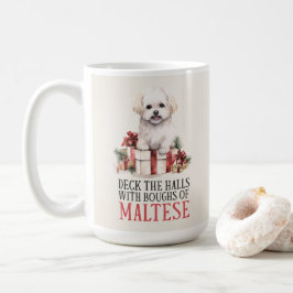 Maltesischer Funny Dog Puff Weihnachtskaffee Tasse
