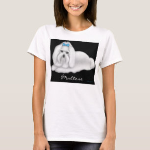 Maltesischer Hundedamenbabydoll-Shirt T-Shirt