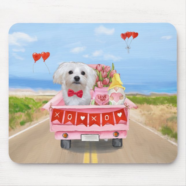 Maltesischer Hundeschlitten Mousepad (Vorne)