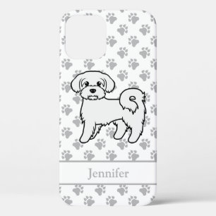 Maltesischer Niedlicher Cartoon Dog Zeichn & Name Case-Mate iPhone Hülle