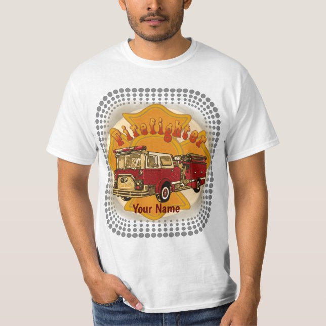 maltesischer T - Shirt von Feuerwehrfahrzeugen, (Vorderseite)