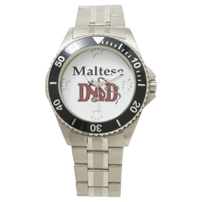 Maltesischer Vater Gifts Armbanduhr (Vorderseite)