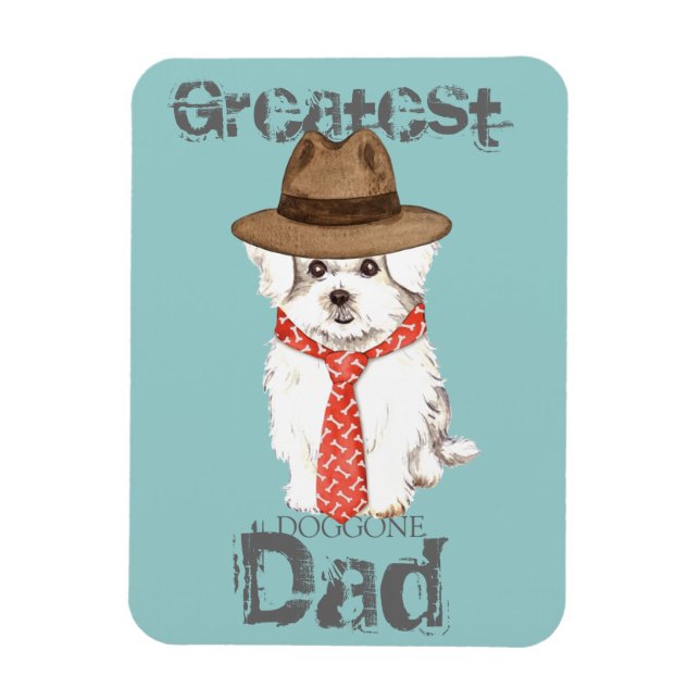 maltesischer Vater Magnet (Vertikal)