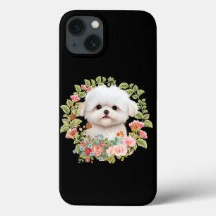 Maltesischer Welpe in Bloom, maltesischer Hundelie Case-Mate iPhone Hülle