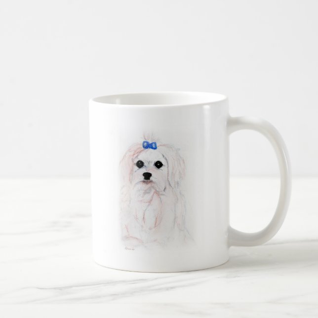 Maltesischer Welpe Kaffeetasse (Rechts)