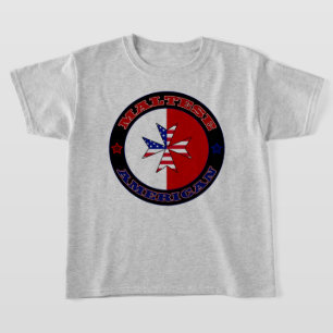 Maltesisches amerikanisches Cross-Ensign-T-Shirt T-Shirt